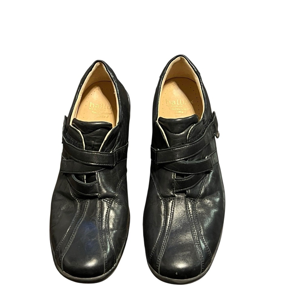Hallux Fidelio Magic Stretch Black Leather Shoes 10 MSRP $179